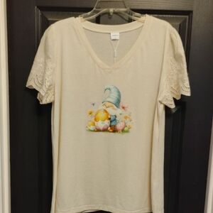 EASTER GNOME TOP NWT SIZE XL